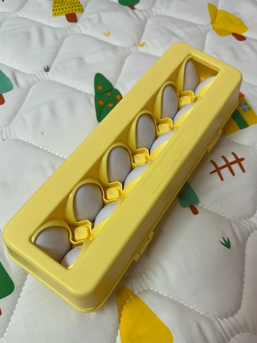 Yellow Carton Toddler Number Matching Egg Toy - Kids Educational Counting Set